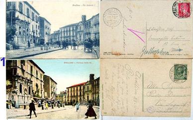 Cartoline Avellino, Via Umberto I Dogana, Castello