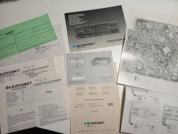 RARO set documenti  Blaupunkt (Bosch) Paris SQM 48