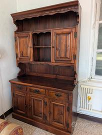 Credenza con alzata in pino massello