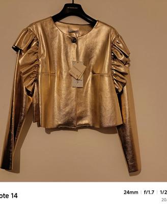 Giubbottino pelle oro Monnalisa