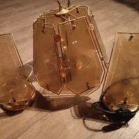 lampadario 2 abat jour 