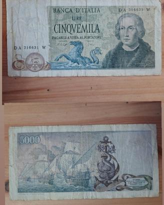 Banconota da 5000 Lire italiane della serie "Crist