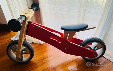 Mini balance bike 2 in 1 in legno