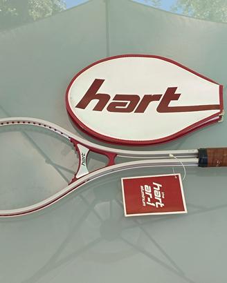 racchetta da tennis hart vintage nuova 
