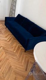 Divano velluto blu
