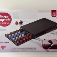 Portacapsule - Metallo 2in1 Nero - 60 Posti