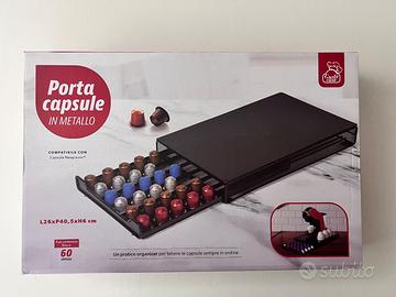 Portacapsule - Metallo 2in1 Nero - 60 Posti