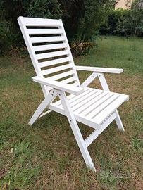 sedia da giardino in legno reclinabile