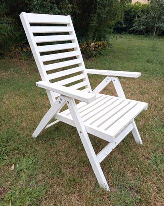 sedia da giardino in legno reclinabile