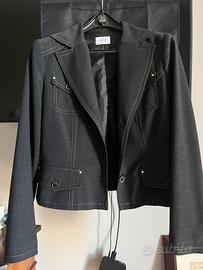 Blazer jeans grigio scuro