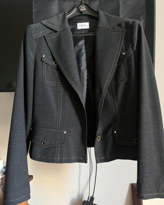 Blazer jeans grigio scuro