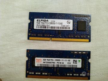 6giga DDR 3 per notebook 