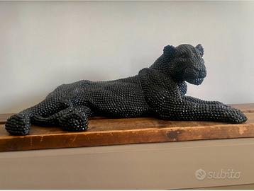 Schuller Valencia LEONA Scultura leonessa nera 64
