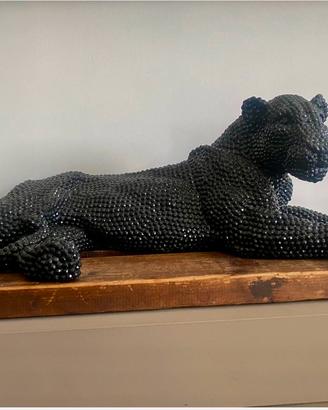Schuller Valencia LEONA Scultura leonessa nera 64
