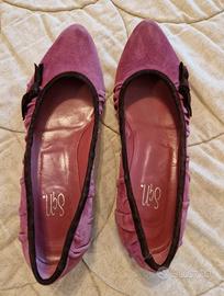 Scarpe décolleté in camoscio,color ciclamino