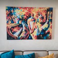Stampa su tela Leonid Afremov “Bottle Jazz”140×100