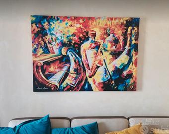 Stampa su tela Leonid Afremov “Bottle Jazz”140×100