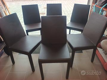 Set 6 Sedie MARGOT Cattelan Italia in Cuoio 