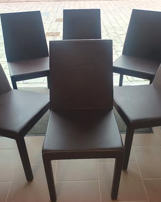 Set 6 Sedie MARGOT Cattelan Italia in Cuoio 