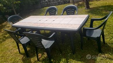 Tavolo allungabile con 6 sedie