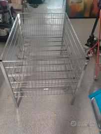 cestoni in ferro con ruote e regolabili in profond