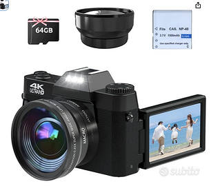 Fotocamera con schermo 3.0" ribaltabile a 180° sup