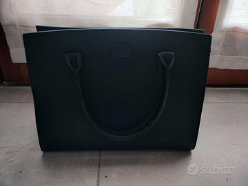 BORSA ECOPELLE NERA DONNA