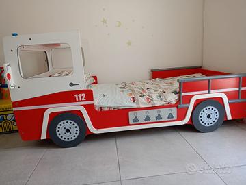 Letto camion pompieri bambino