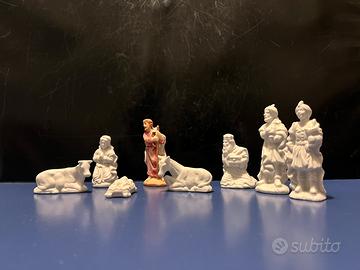 Presepe in ceramica bianca di Urbino