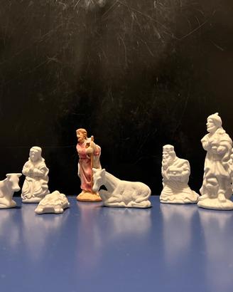 Presepe in ceramica bianca di Urbino