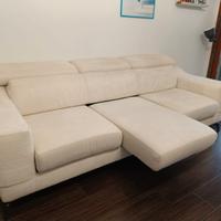 Divano 3 posti e 3 sistemi di slitta chaise longue
