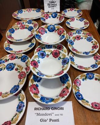 RICHARD GINORI "Mondovi" Gio' Ponti servizio X 6