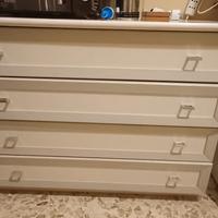 cameretta di colore bianco laccato.