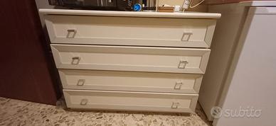 cameretta di colore bianco laccato.