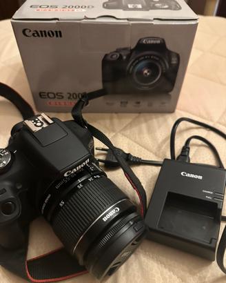 Canon EOS 2000ed +18-55mm come nuova kit completo