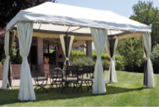 Gazebo nabraska rettangolare 6 x3 mt