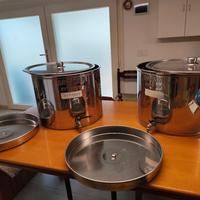 pentoloni bidoni in acciaio con rubinetto