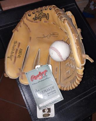 guanto da baseball in pelle vera, nuovo mai usato 