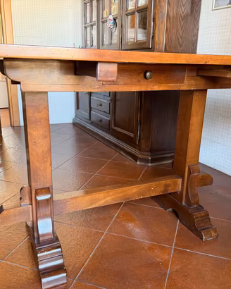 Tavolo arte povera tipo fratino con cassetto