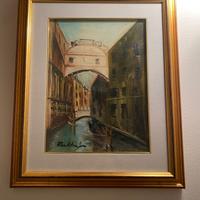 Quadro con cornice, paesaggio veneziano