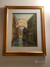 Quadro con cornice, paesaggio veneziano