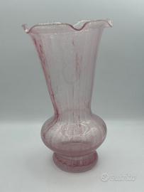 Vaso in vetro di Murano rosa