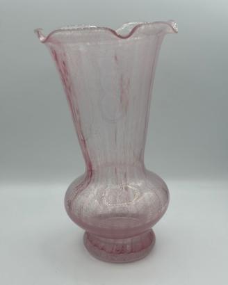 Vaso in vetro di Murano rosa
