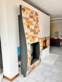 Cornice Camino a Onda – Effetto Pietra