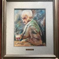 Quadro a olio "Vecchio",D. SOLITO 1973,con cornice