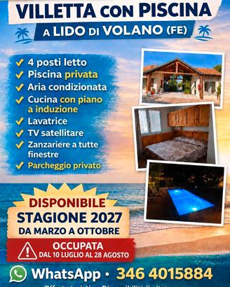 Villino con piscina stagione 2027
