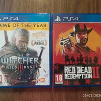 the Witcher 3 e Red dead Redemption 2 Ps4