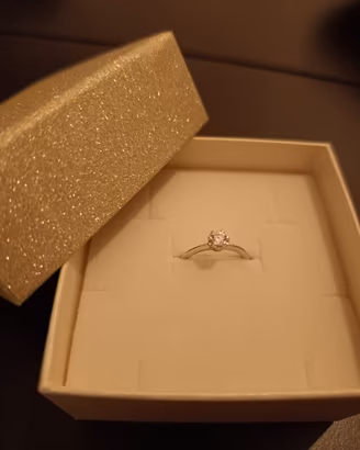 anello solitario in argento