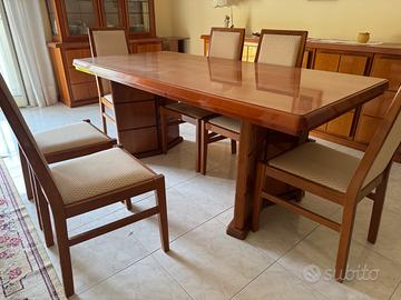 Tavolo da pranzo da salone + 6 sedie