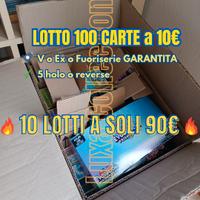 Lotto 100 Carte Pokémon Originali con rare V EX AR